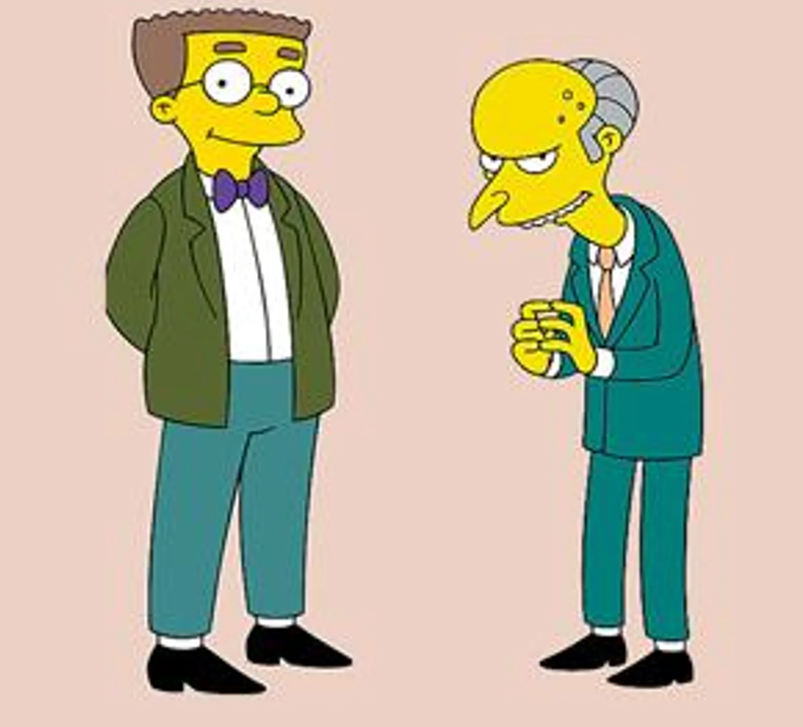 Smithers and Mr. Burns.