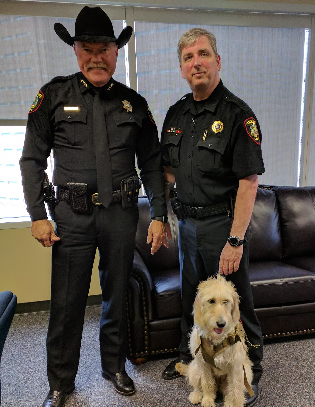 Sheriff Bill Waybourn (L) and Corporal Nova